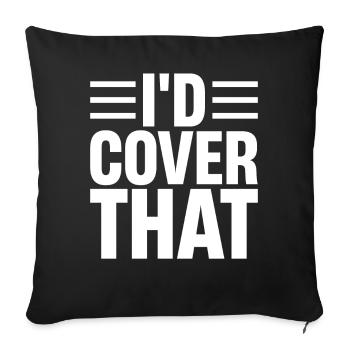 Drôle de courtier d’assurance - Housse de coussin décorative 45 x 45 cm - noir - Devant