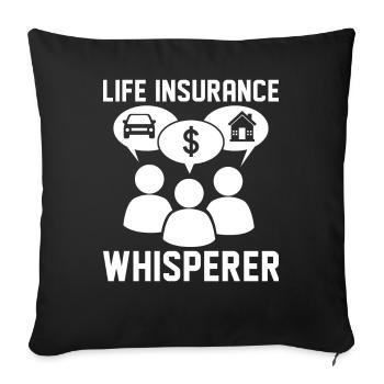 Drôle d’agent courtier - Housse de coussin décorative 45 x 45 cm - noir - Devant