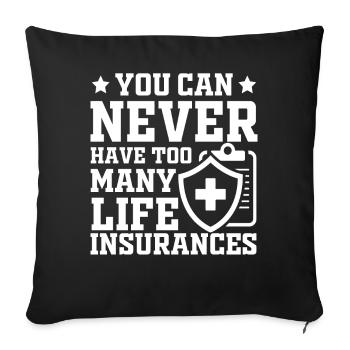 Funny Agent Broker - Sofa pillowcase 17,3'' x 17,3'' (45 x 45 cm) - black - Front