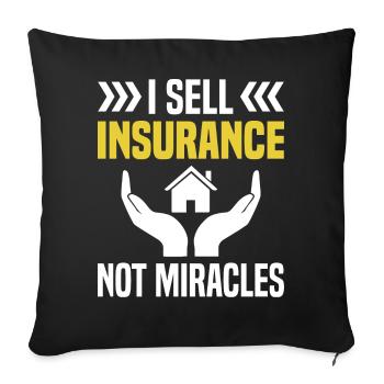 Drôle de courtier d’assurance - Housse de coussin décorative 45 x 45 cm - noir - Devant