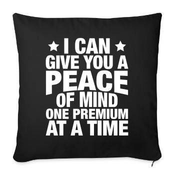 Funny insurance broker - Sofa pillowcase 17,3'' x 17,3'' (45 x 45 cm) - black - Front