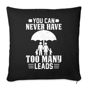 Funny insurance broker - Sofa pillowcase 17,3'' x 17,3'' (45 x 45 cm) - black - Front