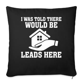 Drôle de courtier d’assurance - Housse de coussin décorative 45 x 45 cm - noir - Devant