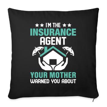 Courtier bizarre - Housse de coussin décorative 45 x 45 cm - noir - Devant