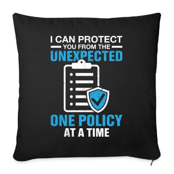 Funny insurance broker - Sofa pillowcase 17,3'' x 17,3'' (45 x 45 cm) - black - Front