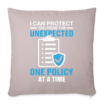 Funny insurance broker - Sofa pillowcase 17,3'' x 17,3'' (45 x 45 cm) - light taupe - Front