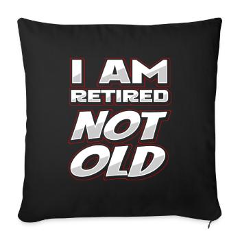 Pensioner pension funny - Sofa pillowcase 17,3'' x 17,3'' (45 x 45 cm) - black - Front