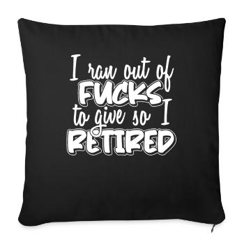 Pensioner pension funny - Sofa pillowcase 17,3'' x 17,3'' (45 x 45 cm) - black - Front