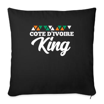 Ivory Coast - Sofa pillowcase 17,3'' x 17,3'' (45 x 45 cm) - black - Front