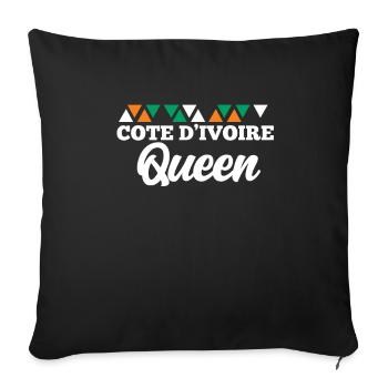 Ivory Coast - Sofa pillowcase 17,3'' x 17,3'' (45 x 45 cm) - black - Front