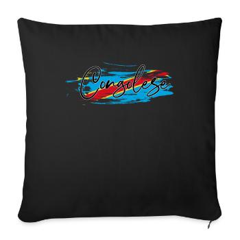 Congo - Sofa pillowcase 17,3'' x 17,3'' (45 x 45 cm) - black - Front