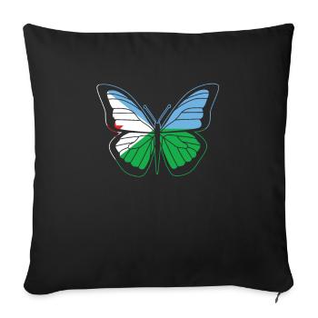 Djibouti - Sofa pillowcase 17,3'' x 17,3'' (45 x 45 cm) - black - Front
