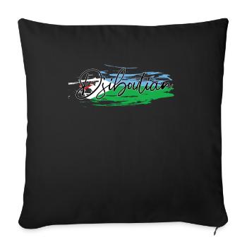 Djibouti - Sofa pillowcase 17,3'' x 17,3'' (45 x 45 cm) - black - Front