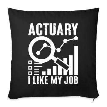 Funny Insurance Agent Broker Actuarial Math - Sofa pillowcase 17,3'' x 17,3'' (45 x 45 cm) - black - Front