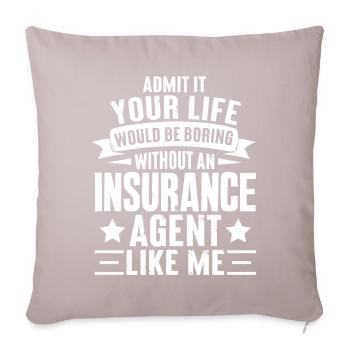 Strange broker - Sofa pillowcase 17,3'' x 17,3'' (45 x 45 cm) - light taupe - Front