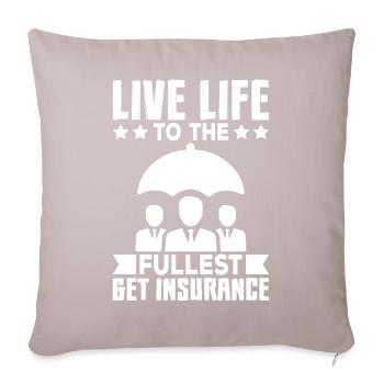 Funny insurance broker - Sofa pillowcase 17,3'' x 17,3'' (45 x 45 cm) - light taupe - Front
