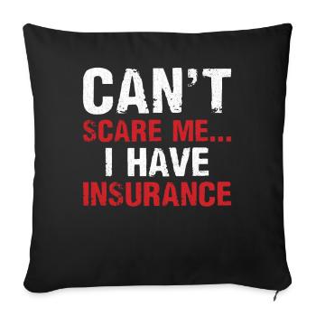 Funny insurance broker - Sofa pillowcase 17,3'' x 17,3'' (45 x 45 cm) - black - Front