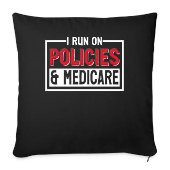 Funny Medical Insurance Agent Broker - Sofa pillowcase 17,3'' x 17,3'' (45 x 45 cm) - black - Front