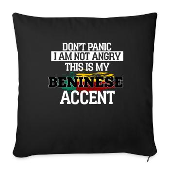 Burkina Faso - Housse de coussin décorative 45 x 45 cm - noir - Devant