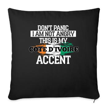 Djibouti - Sofa pillowcase 17,3'' x 17,3'' (45 x 45 cm) - black - Front