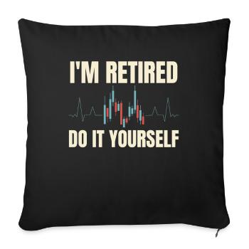 Pensioner Pension Dealer Im Retired Do It Yourself - Sofa pillowcase 17,3'' x 17,3'' (45 x 45 cm) - black - Front