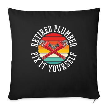 Pensioner pension - Sofa pillowcase 17,3'' x 17,3'' (45 x 45 cm) - black - Front