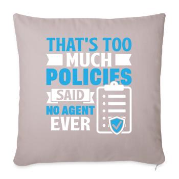 Funny insurance broker - Sofa pillowcase 17,3'' x 17,3'' (45 x 45 cm) - light taupe - Front