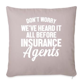 Weird broker - Sofa pillowcase 17,3'' x 17,3'' (45 x 45 cm) - light taupe - Front
