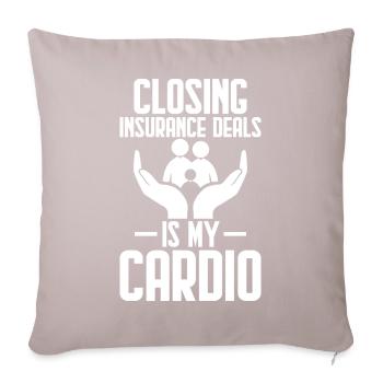 Funny insurance broker - Sofa pillowcase 17,3'' x 17,3'' (45 x 45 cm) - light taupe - Front