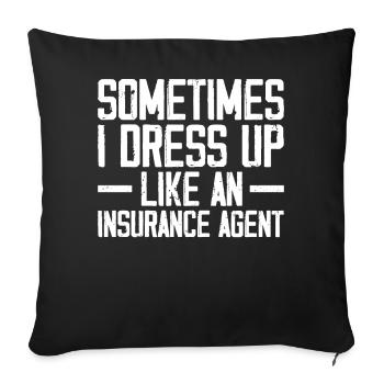 Courtier bizarre - Housse de coussin décorative 45 x 45 cm - noir - Devant