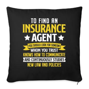 Weird broker - Sofa pillowcase 17,3'' x 17,3'' (45 x 45 cm) - black - Front