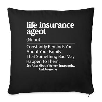 Courtier bizarre - Housse de coussin décorative 45 x 45 cm - noir - Devant