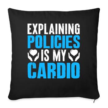 Funny insurance broker - Sofa pillowcase 17,3'' x 17,3'' (45 x 45 cm) - black - Front