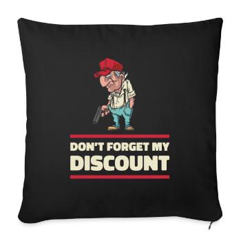 Pension de retraité drôle N’oubliez pas ma réduction - Housse de coussin décorative 45 x 45 cm - noir - Devant
