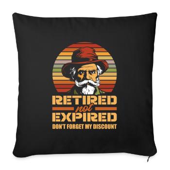 Pension de retraité drôle N’oubliez pas ma réduction - Housse de coussin décorative 45 x 45 cm - noir - Devant