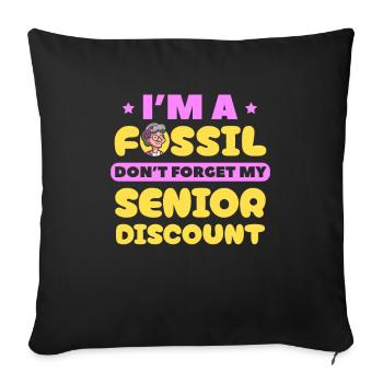 Pension de retraité drôle N’oubliez pas ma réduction - Housse de coussin décorative 45 x 45 cm - noir - Devant
