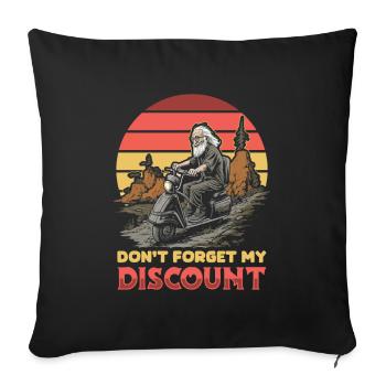 Pension de retraité drôle N’oubliez pas ma réduction - Housse de coussin décorative 45 x 45 cm - noir - Devant