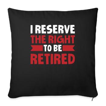Pension de retraité - Housse de coussin décorative 45 x 45 cm - noir - Devant