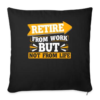 Pensioner Pension Funny - Sofa pillowcase 17,3'' x 17,3'' (45 x 45 cm) - black - Front