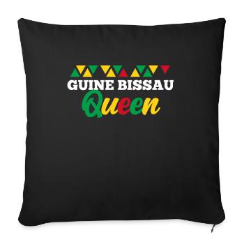 Guinea Bissau - Sofa pillowcase 17,3'' x 17,3'' (45 x 45 cm) - black - Front