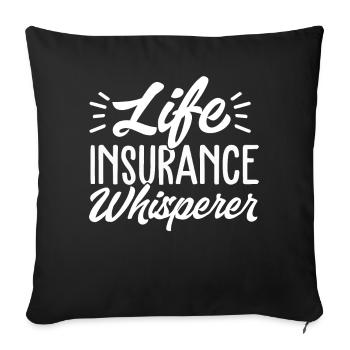 Drôle d’agent courtier - Housse de coussin décorative 45 x 45 cm - noir - Devant