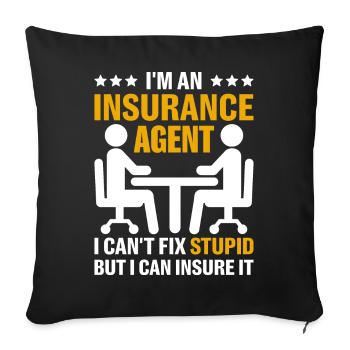 Courtier bizarre - Housse de coussin décorative 45 x 45 cm - noir - Devant