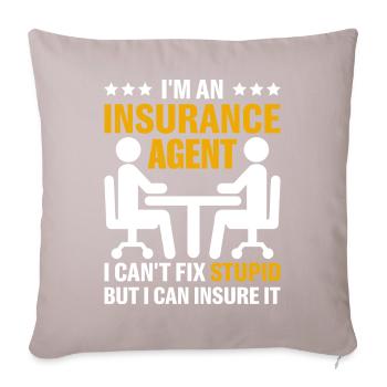 Weird broker - Sofa pillowcase 17,3'' x 17,3'' (45 x 45 cm) - light taupe - Front