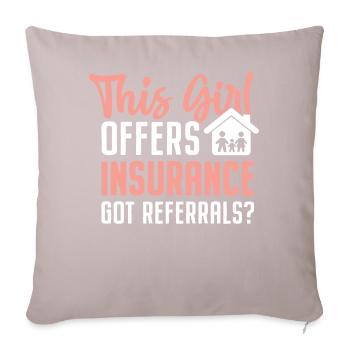 Funny insurance broker - Sofa pillowcase 17,3'' x 17,3'' (45 x 45 cm) - light taupe - Front