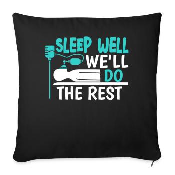 Drôle d’anesthésiste - Housse de coussin décorative 45 x 45 cm - noir - Devant