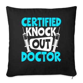 Funny Anesthesiologist Anesthesiology - Sofa pillowcase 17,3'' x 17,3'' (45 x 45 cm) - black - Front