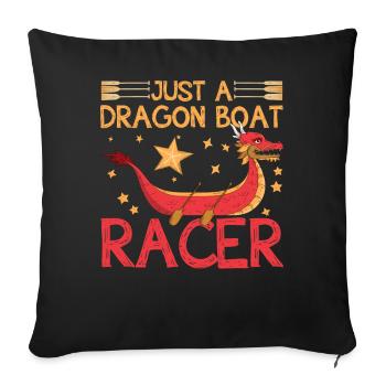 Funny Dragon Boat Racer Mermaid Trai - Sofa pillowcase 17,3'' x 17,3'' (45 x 45 cm) - black - Front