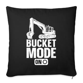 Funny Excavator Driver Heavy Equipment HEO - Sofa pillowcase 17,3'' x 17,3'' (45 x 45 cm) - black - Front