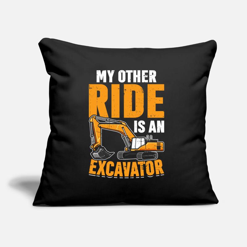 Funny excavator operator HEO Sofa pillowcase 17,3'' x 17,3'' (45 x 45 cm)