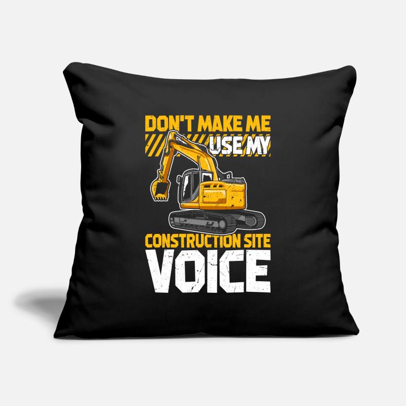 Funny excavator operator HEO Sofa pillowcase 17,3'' x 17,3'' (45 x 45 cm)